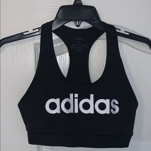 Adidas black and white sports bra